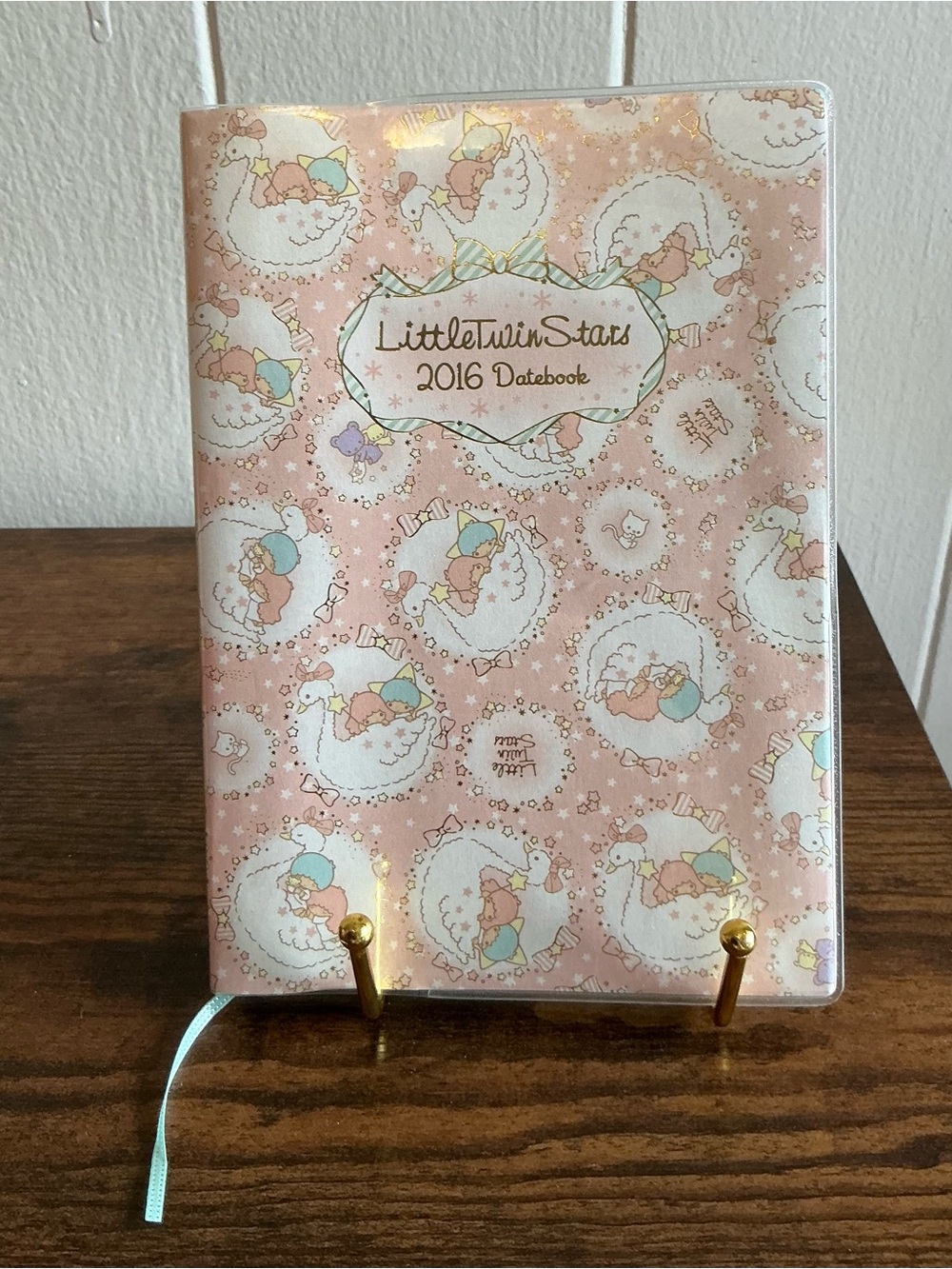 Rare Vintage Sanrio Little Twin Stars 2016 Kiki Lala Pink Swan Datebook Planner